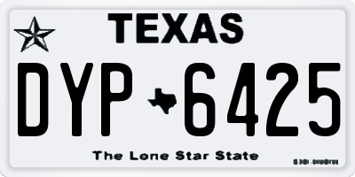 TX license plate DYP6425