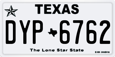 TX license plate DYP6762