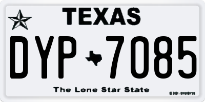 TX license plate DYP7085
