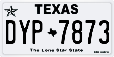 TX license plate DYP7873