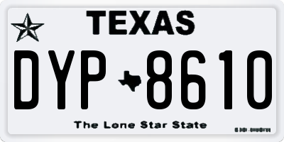 TX license plate DYP8610