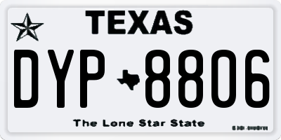 TX license plate DYP8806