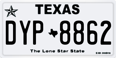 TX license plate DYP8862