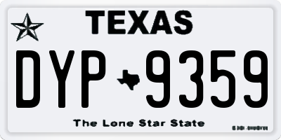 TX license plate DYP9359