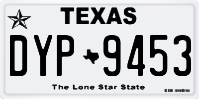 TX license plate DYP9453
