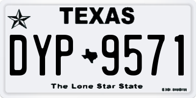TX license plate DYP9571