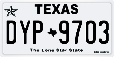 TX license plate DYP9703