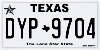 TX license plate DYP9704