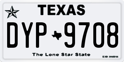 TX license plate DYP9708