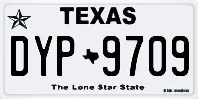 TX license plate DYP9709