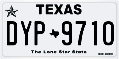 TX license plate DYP9710