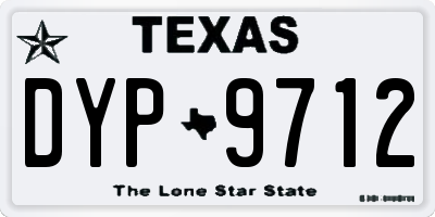 TX license plate DYP9712