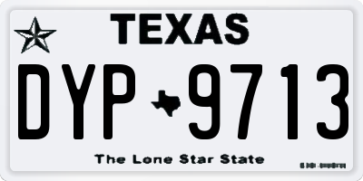 TX license plate DYP9713