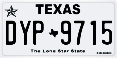 TX license plate DYP9715