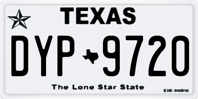 TX license plate DYP9720