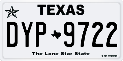 TX license plate DYP9722