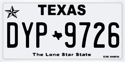 TX license plate DYP9726