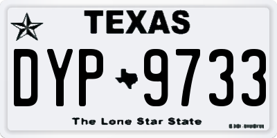 TX license plate DYP9733
