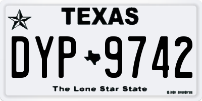 TX license plate DYP9742
