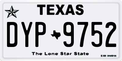 TX license plate DYP9752