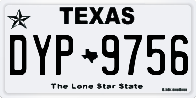 TX license plate DYP9756