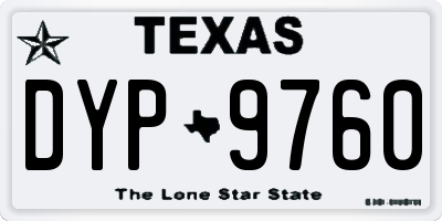 TX license plate DYP9760