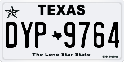 TX license plate DYP9764