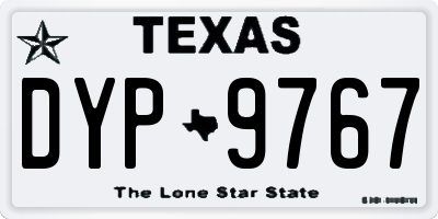 TX license plate DYP9767