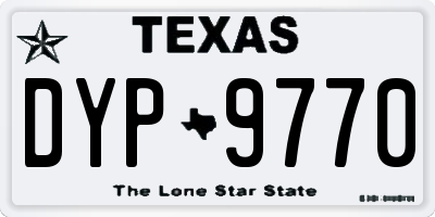 TX license plate DYP9770