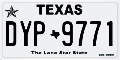 TX license plate DYP9771