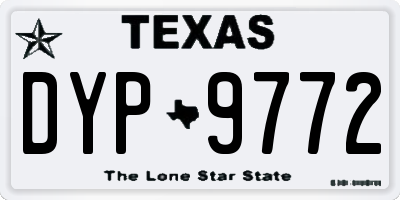TX license plate DYP9772