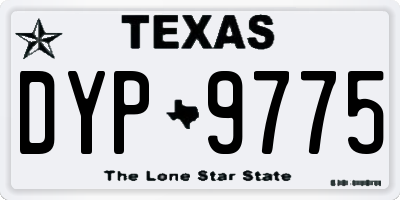 TX license plate DYP9775