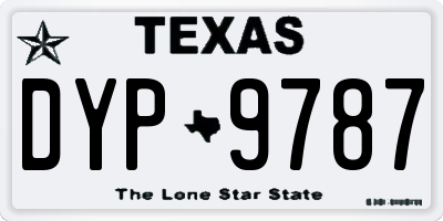 TX license plate DYP9787