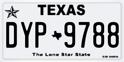 TX license plate DYP9788