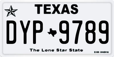 TX license plate DYP9789