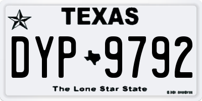 TX license plate DYP9792