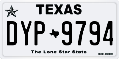 TX license plate DYP9794