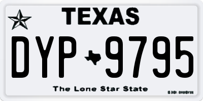 TX license plate DYP9795