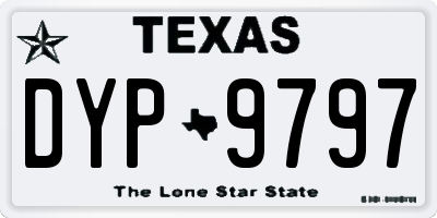 TX license plate DYP9797
