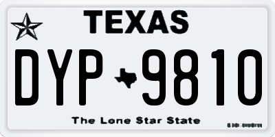 TX license plate DYP9810