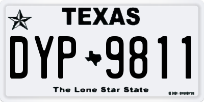 TX license plate DYP9811