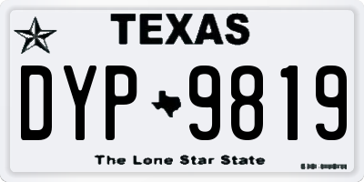 TX license plate DYP9819
