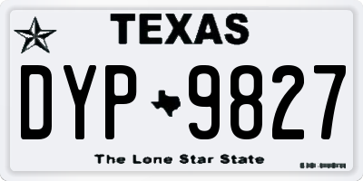 TX license plate DYP9827