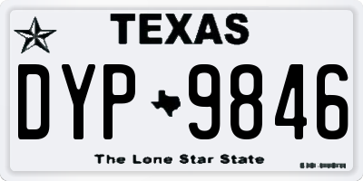 TX license plate DYP9846