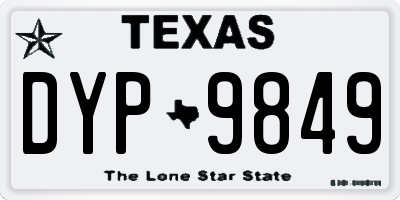 TX license plate DYP9849