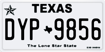 TX license plate DYP9856