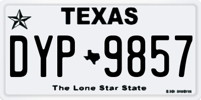 TX license plate DYP9857