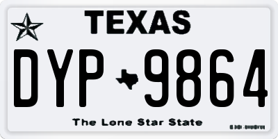 TX license plate DYP9864