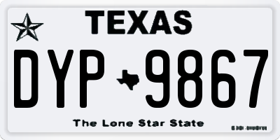 TX license plate DYP9867