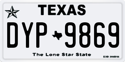 TX license plate DYP9869